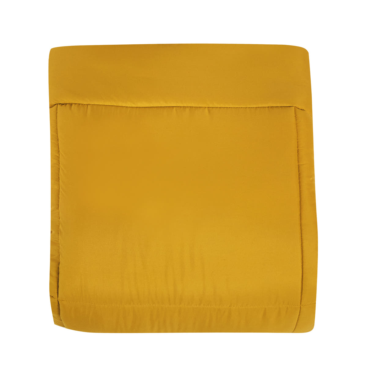 Comforter detail from the Solid Two-Tone Gold and Green 7-Piece Complete Bedding Ensemble