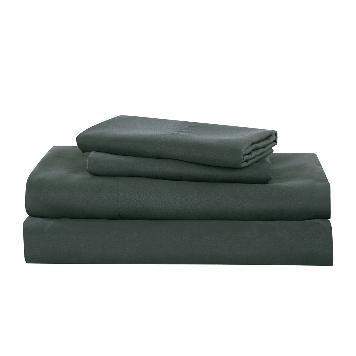 Sheet detail from the Solid Two-Tone Gold and Green 7-Piece Complete Bedding Ensemble