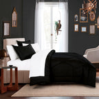 Black Color Block 7-Piece Comforter Set detail 5