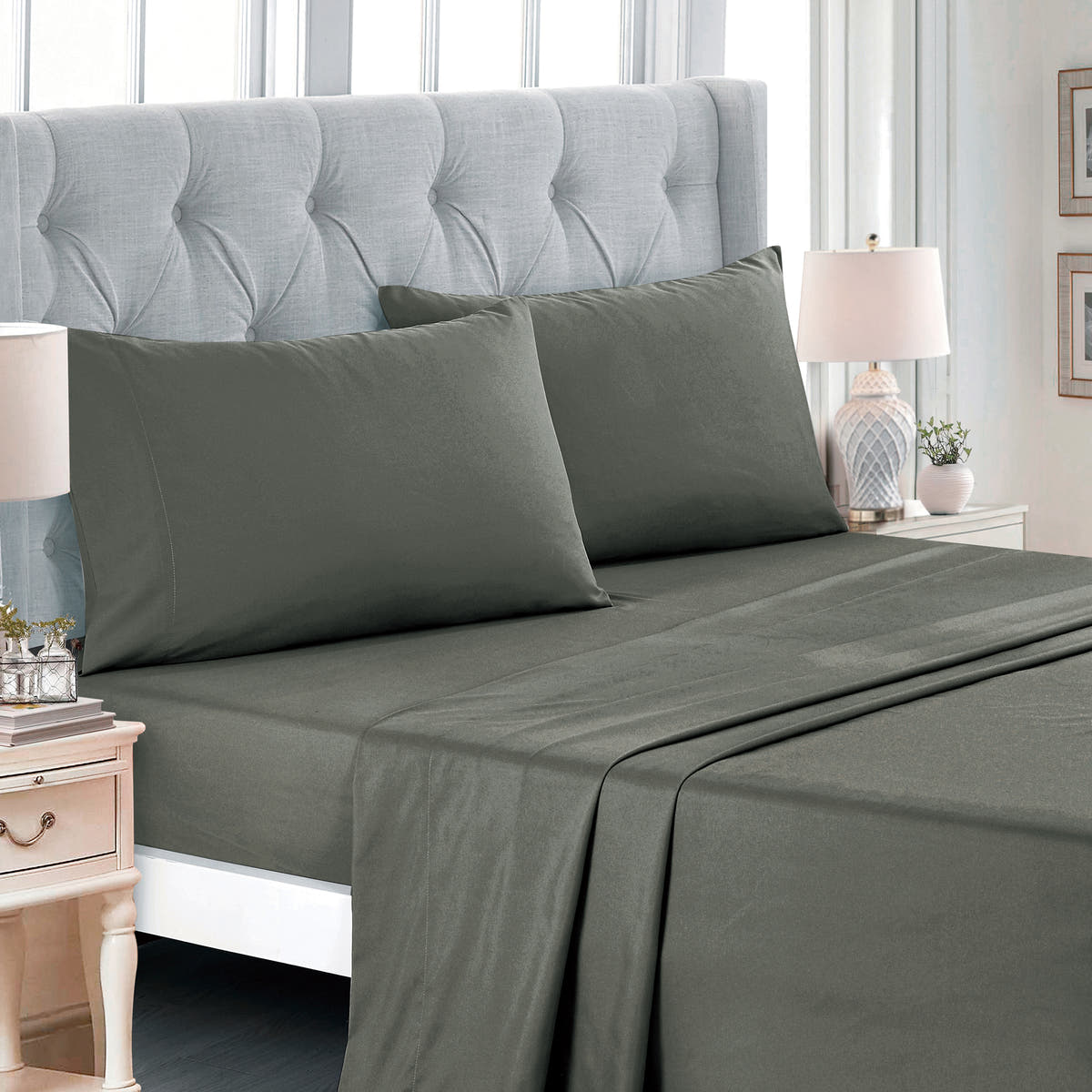 Teal Color Block 7-Piece Comforter Set