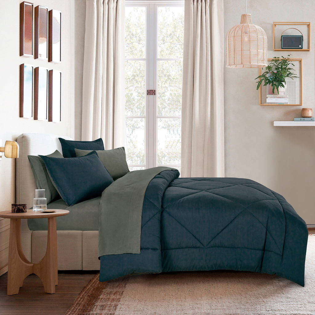 Teal Color Block 7-Piece Comforter Set detail 5