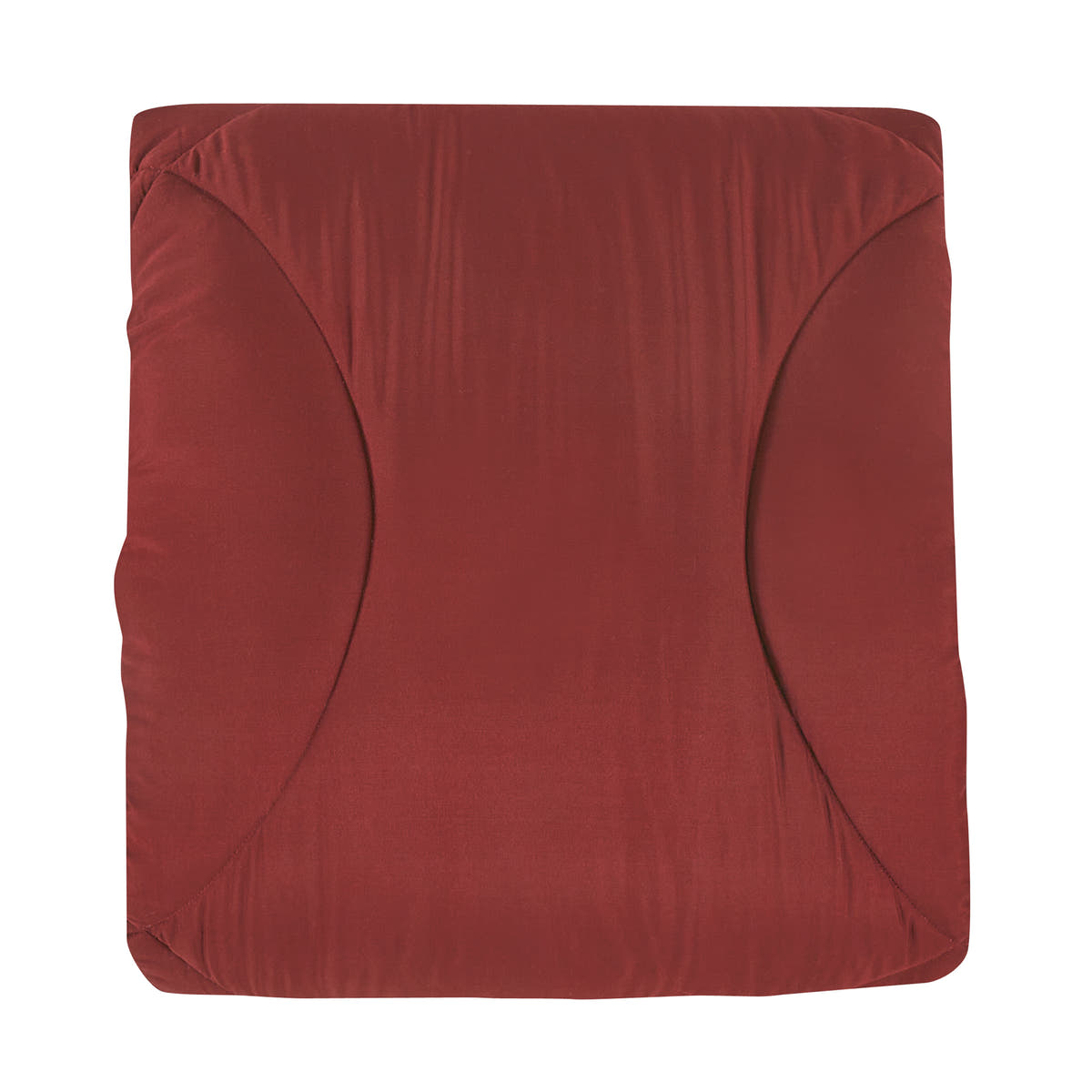 Comforter detail from the Two-Tone Deep Red and Brown 7-Piece Complete Bedding Ensemble