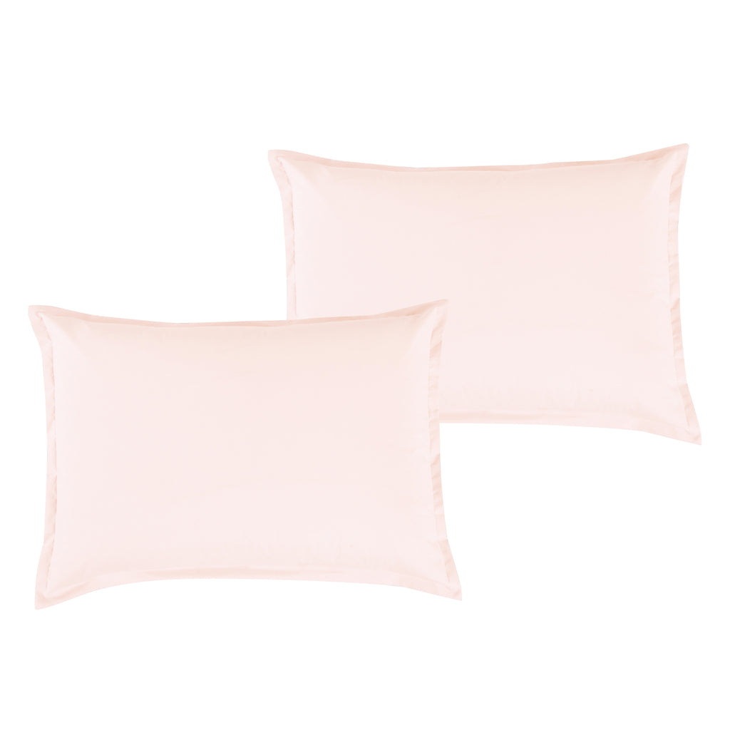 Matching pillow shams from the Modern Quilted Blush Pink 7-Piece Comforter Set