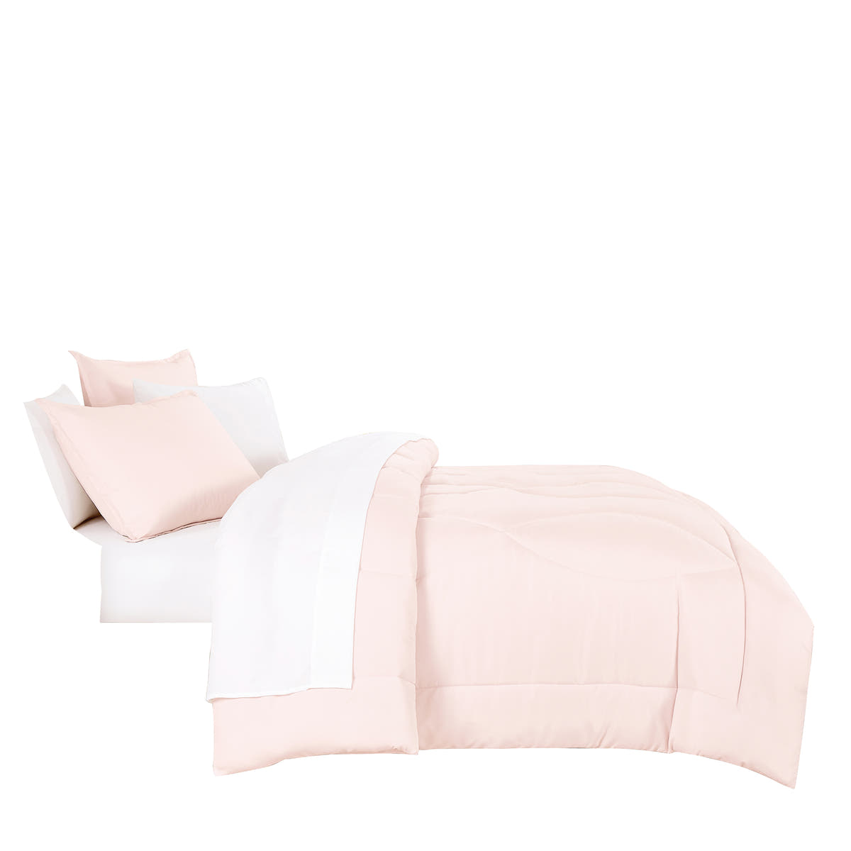 Alternate view of the Modern Quilted Blush Pink 7-Piece Comforter Set