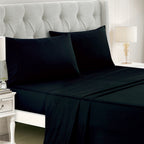 Alternate view of the Reversible-Look Dark Green and Black 7-Piece Comforter and Sheet Set