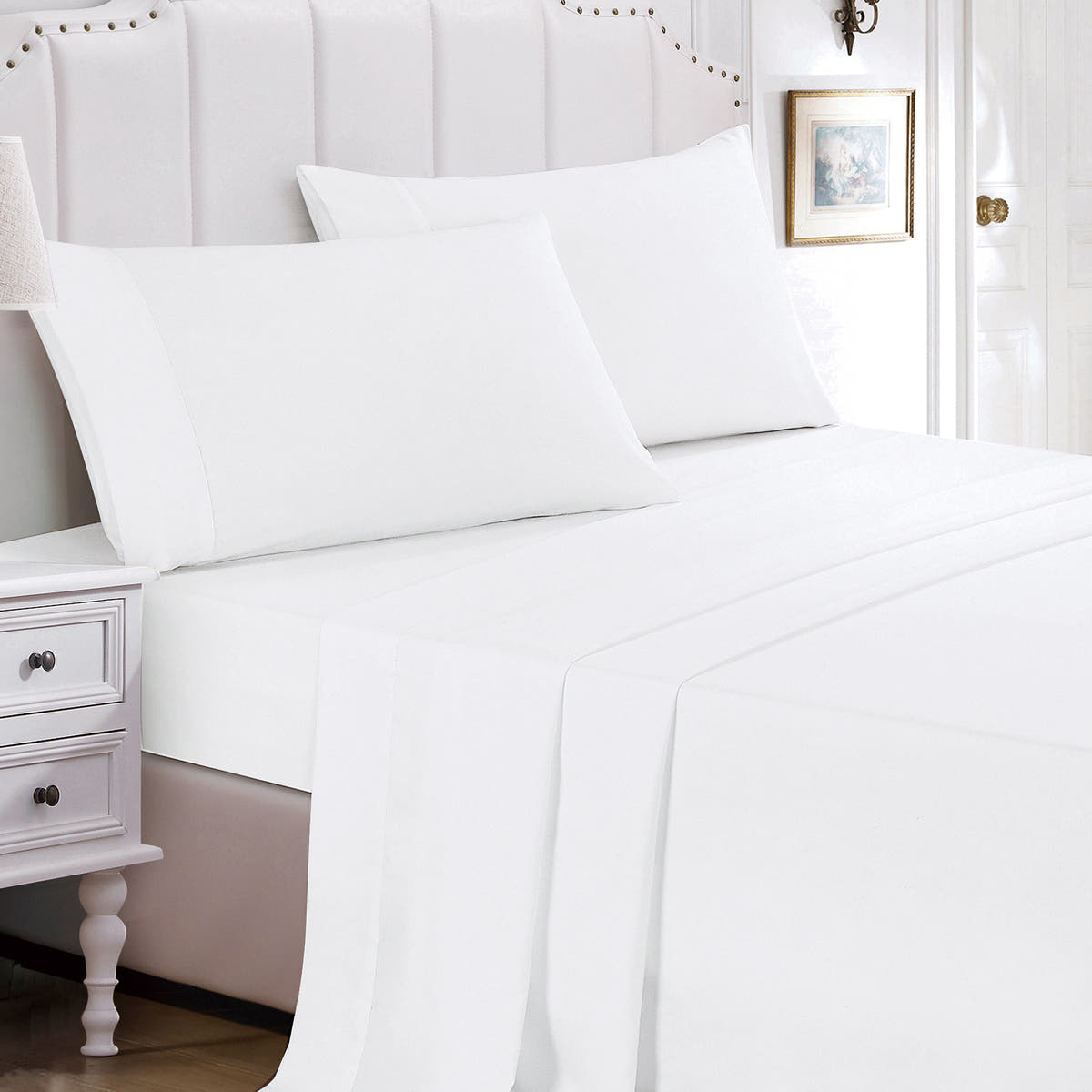 Black and White Geometric Embroidered 9-Piece Comforter & Sheet Set - alternate product view 4