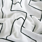 Black and White Geometric Embroidered 9-Piece Comforter & Sheet Set - alternate product view 5