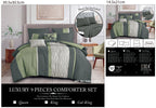 Sage Green Geometric Embroidered 9-Piece Comforter & Sheet Set - alternate product view 8