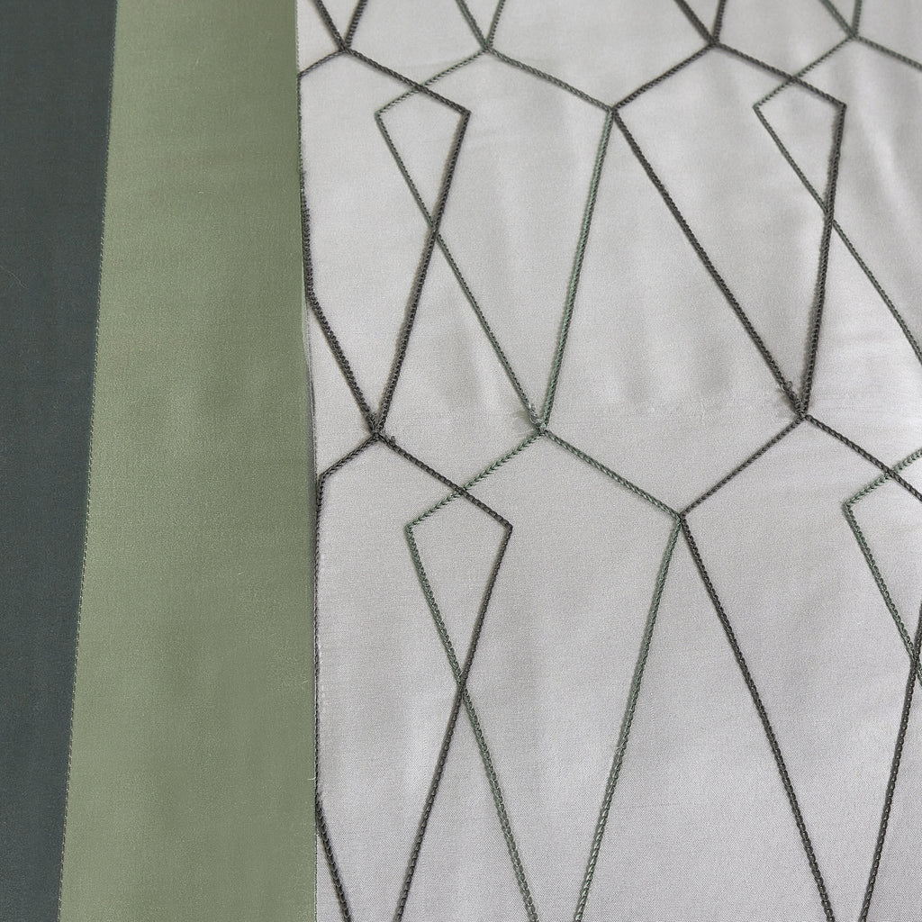 Sage Green Geometric Embroidered 9-Piece Comforter & Sheet Set - alternate product view 4