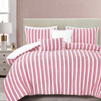 Pink Stripe 5-Piece Comforter Set detail 4