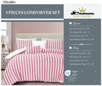 Pink Stripe 5-Piece Comforter Set detail 6