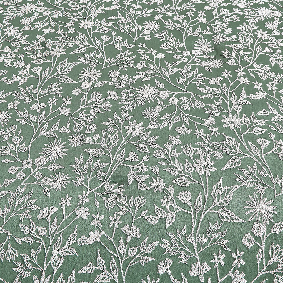 Green Floral 5-Piece Comforter Set detail
