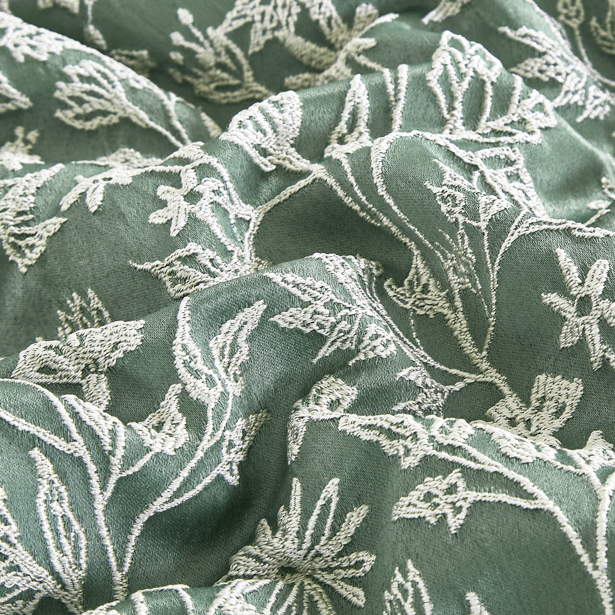 Green Floral 5-Piece Comforter Set folded detail