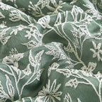 Green Floral 5-Piece Comforter Set folded detail