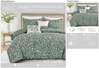 Green Floral 5-Piece Comforter Set size and contents