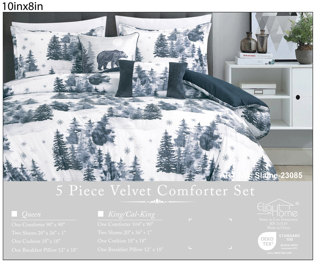 Forest Woodland 5-Piece Comforter Set detail 6
