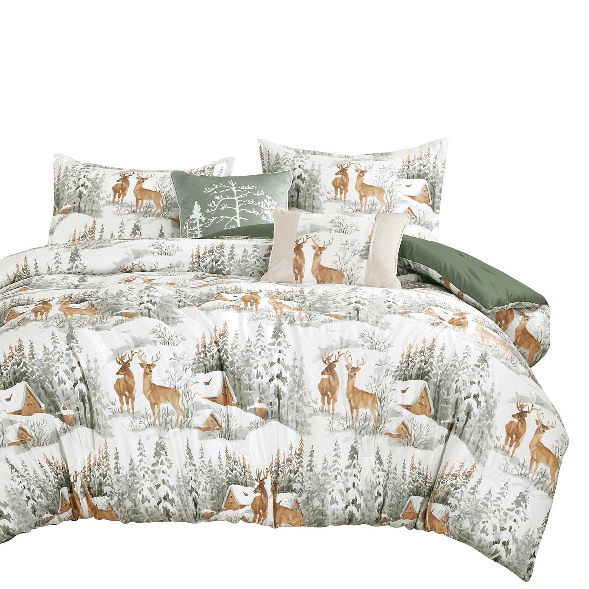 Green Woodland 5-Piece Comforter Set detail 4
