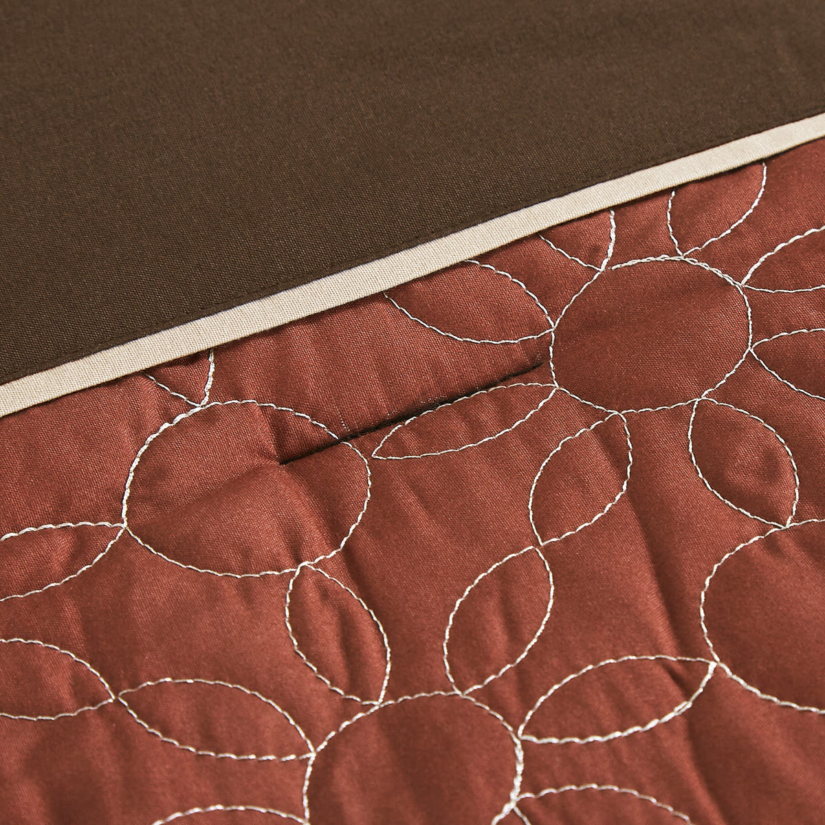Brown Floral 6-Piece Comforter Set detail 1