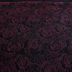 Black & Burgundy Floral 6-Piece Comforter Set