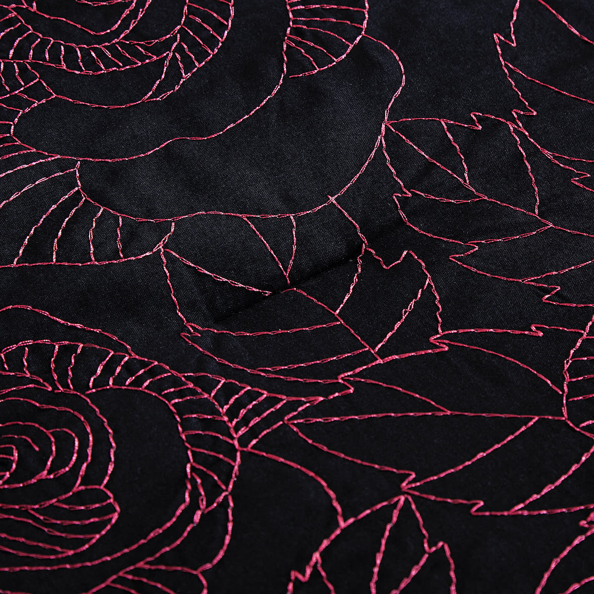 Black & Burgundy Floral 6-Piece Comforter Set detail 1