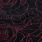 Black & Burgundy Floral 6-Piece Comforter Set detail 1