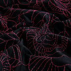 Black & Burgundy Floral 6-Piece Comforter Set detail 2