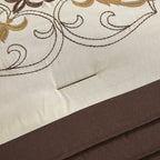 Brown & Gold Floral 6-Piece Comforter Set detail 1