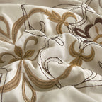 Brown & Gold Floral 6-Piece Comforter Set detail 2