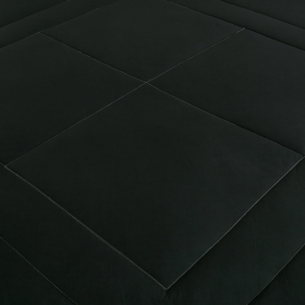 Black Geometric Quilted 9-Piece Comforter & Sheet Set - alternate product view 4