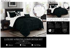 Black Geometric Quilted 9-Piece Comforter & Sheet Set - alternate product view 8