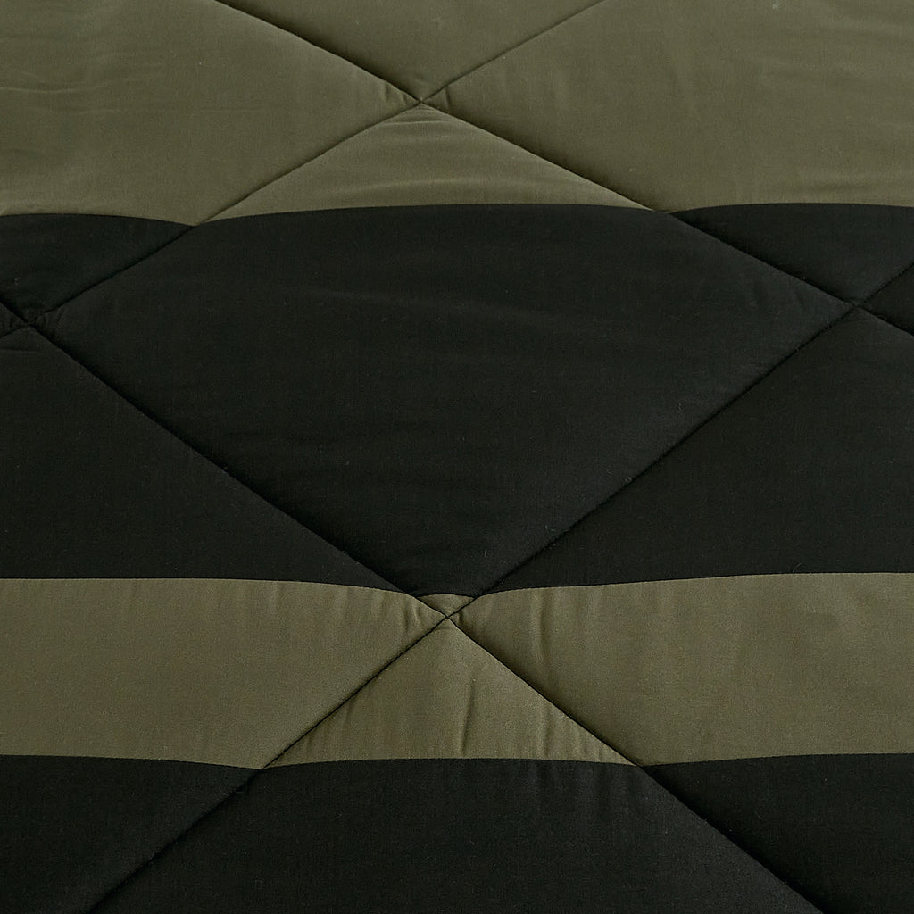 Olive Green Color Block 9-Piece Comforter & Sheet Set - alternate product view 5