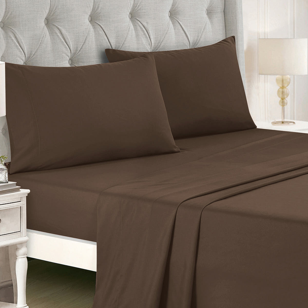 Rust Embroidered 9-Piece Comforter & Sheet Set - alternate product view 6