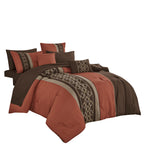 Rust Embroidered 9-Piece Comforter & Sheet Set - alternate product view 2