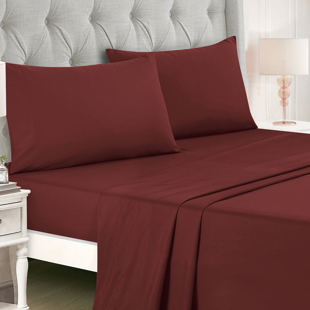 Burgundy Color Block 9-Piece Comforter & Sheet Set - alternate product view 7