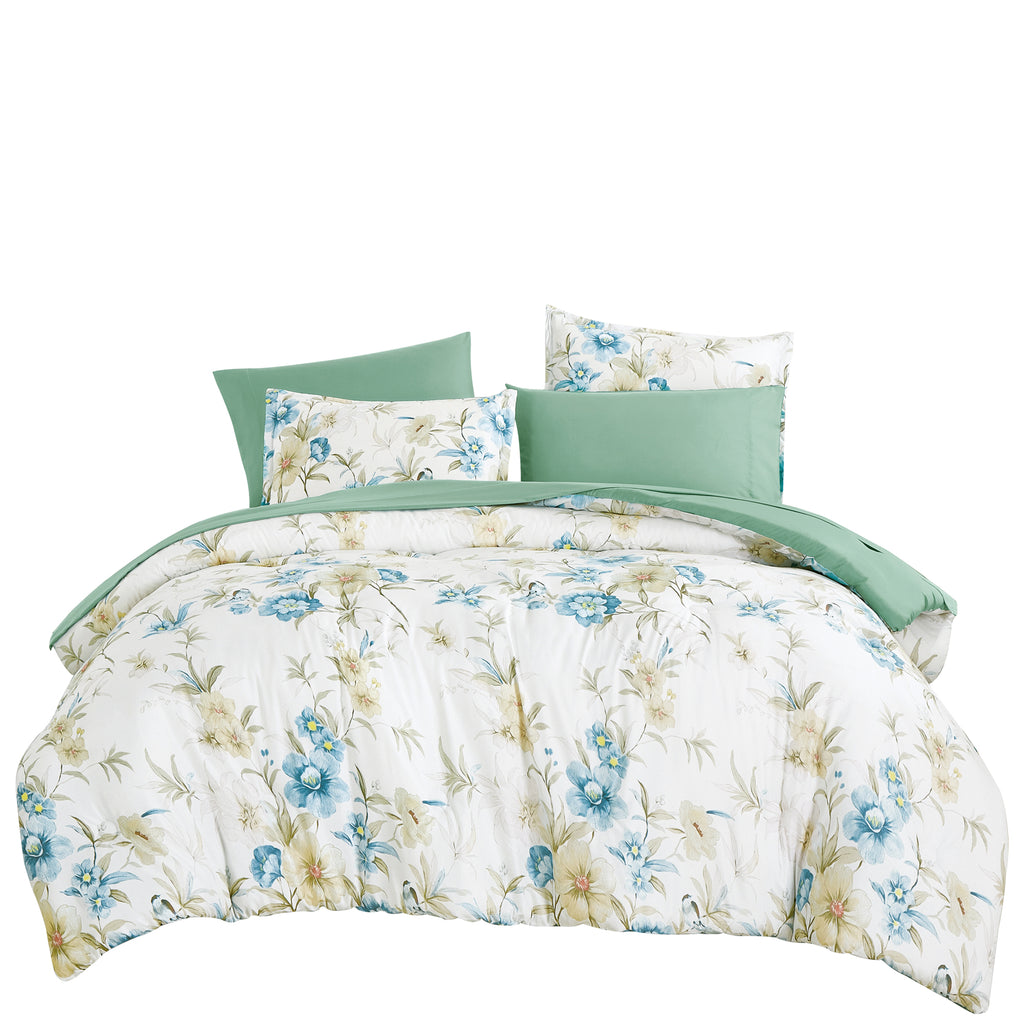 Mint Floral 7-Piece Comforter Set detail 5