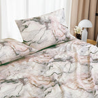 Blush & Grey Marble sheet set - additional view