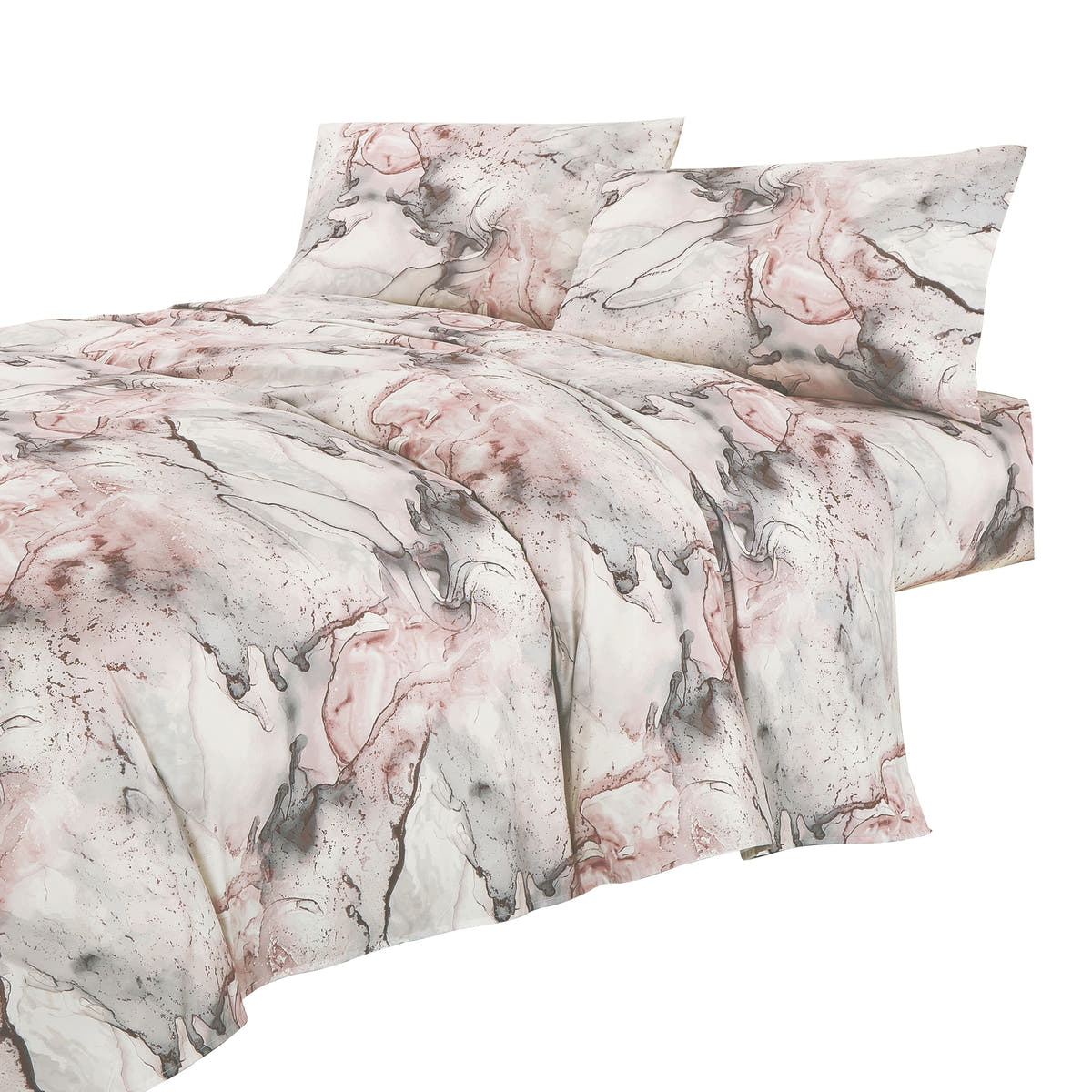 Blush & Grey Marble sheet set - additional view