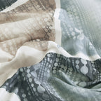 Blue & Taupe Geometric sheet set - additional view