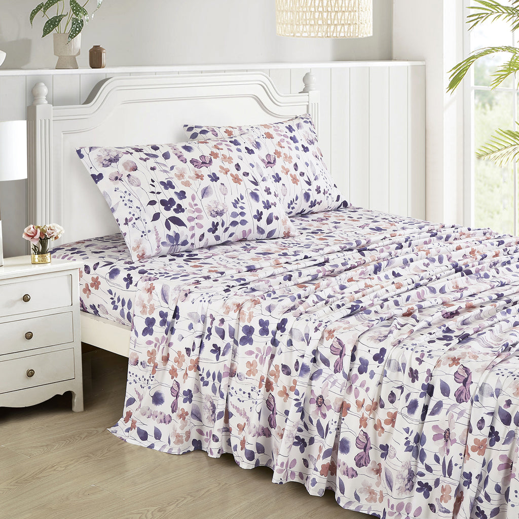 Purple Floral sheet set - additional view