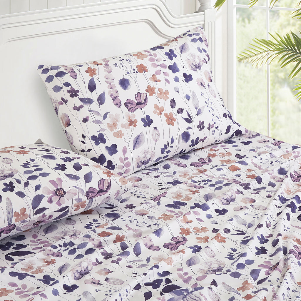 Purple Floral sheet set - additional view