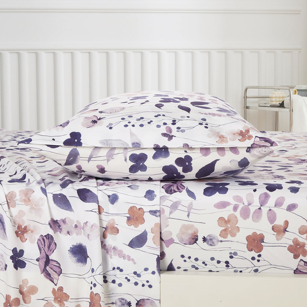 Purple Floral sheet set - additional view