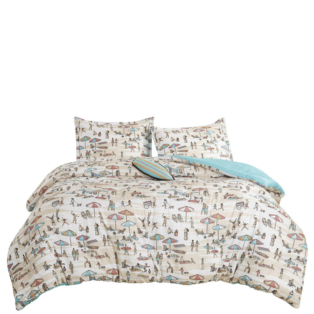 Ivory Surf Print comforter set - additional product view