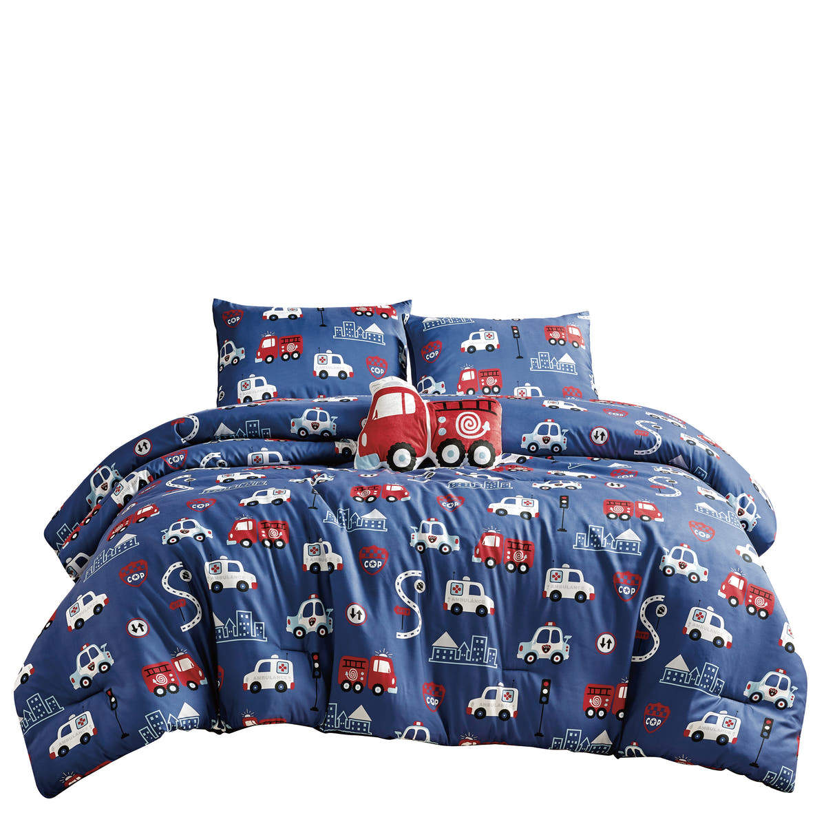 Navy Fire Truck comforter set - additional product view