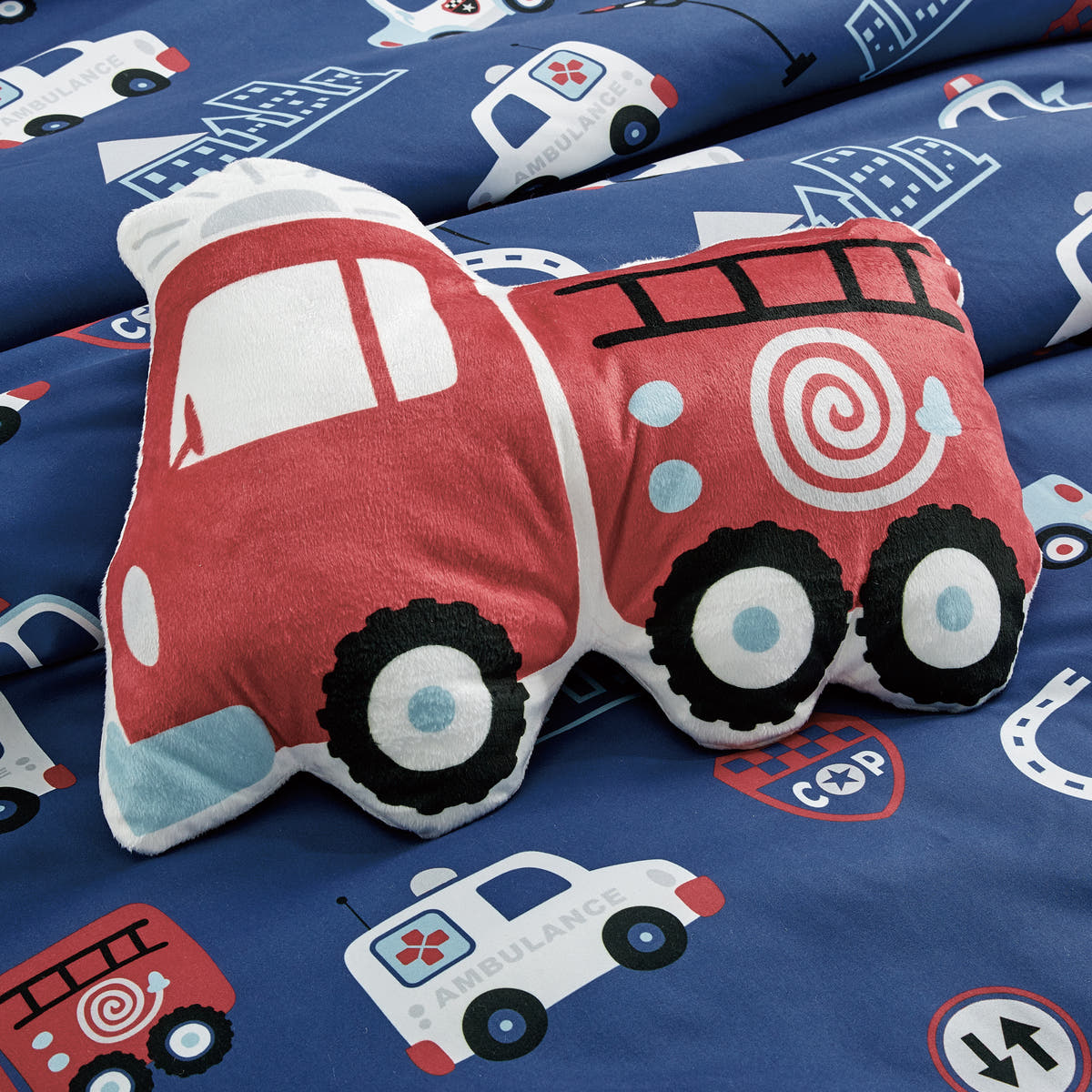 Navy Fire Truck comforter set - additional product view