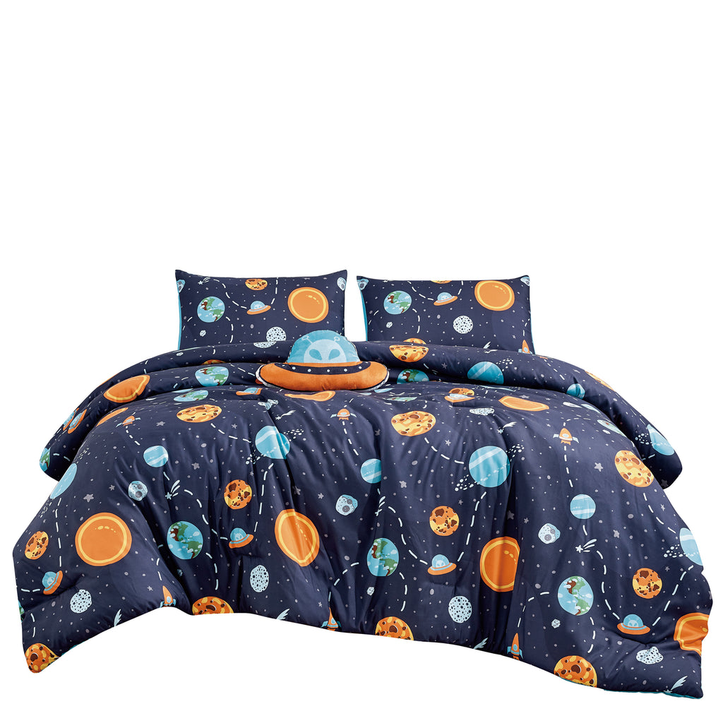 Navy Planet Print comforter set - additional product view