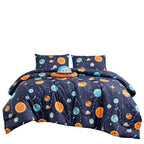 Navy Planet Print comforter set - additional product view