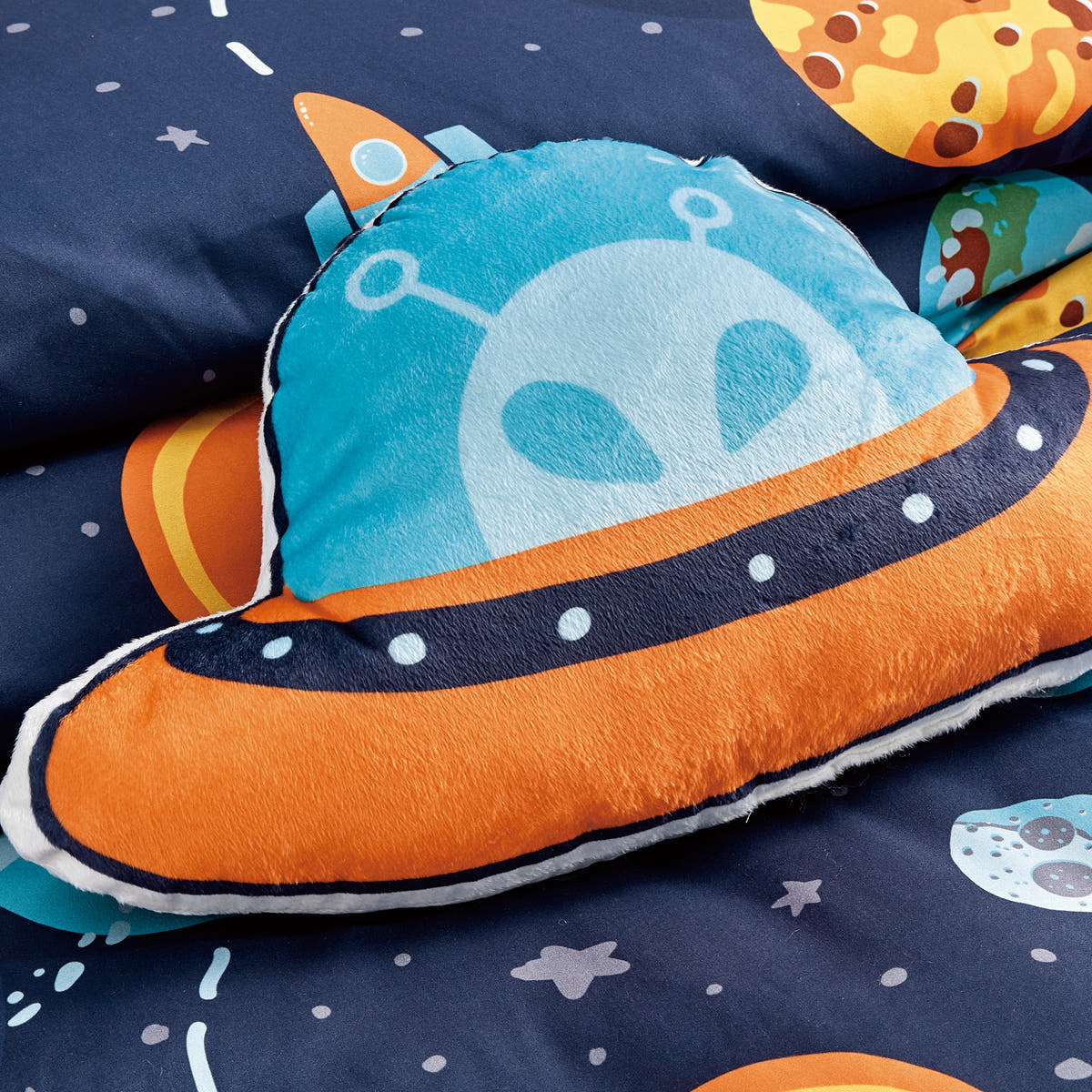 Navy Planet Print comforter set - additional product view