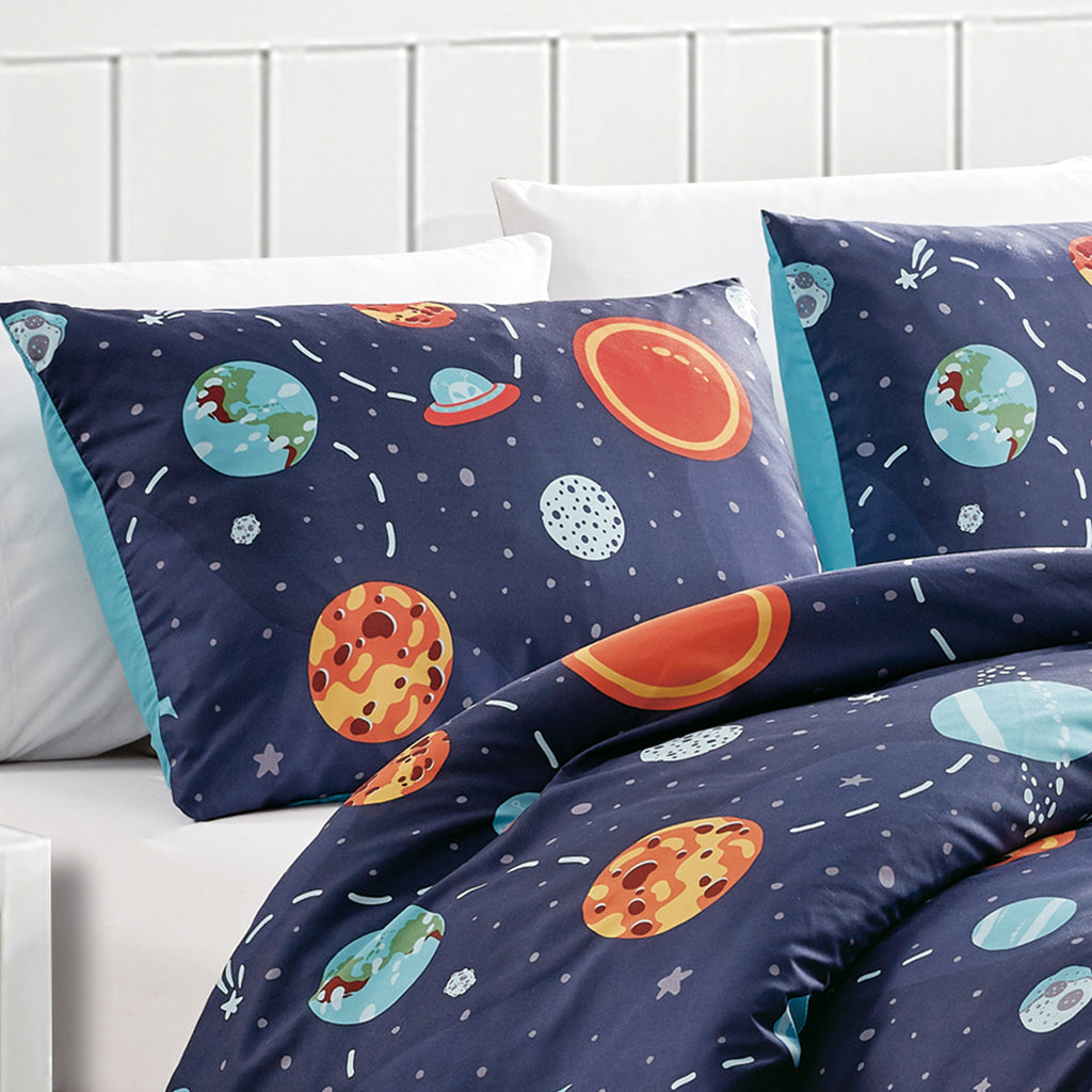 Navy Planet Print comforter set - additional product view