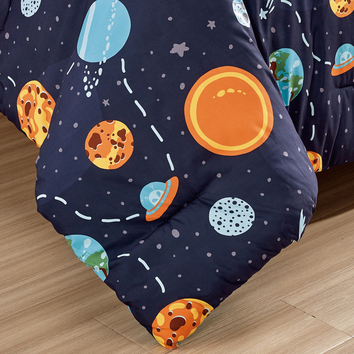 Navy Planet Print comforter set - additional product view