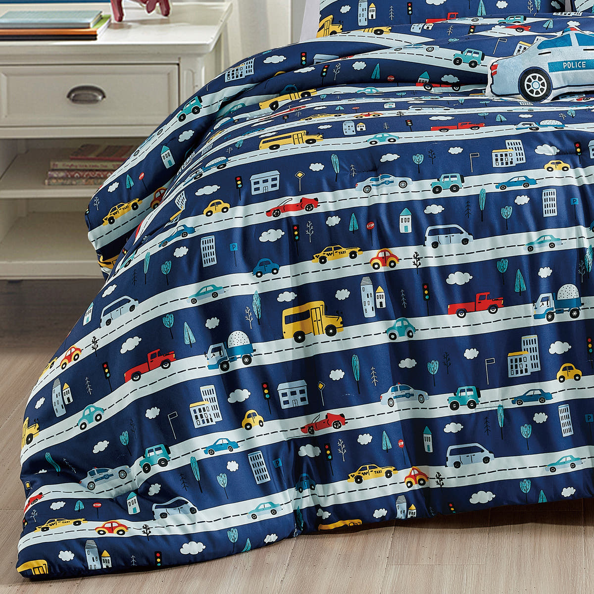 Navy Police Car comforter set - additional product view